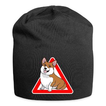 Pembroke Welsh Corgi Cardigan chien - Bonnet en jersey - noir - Devant