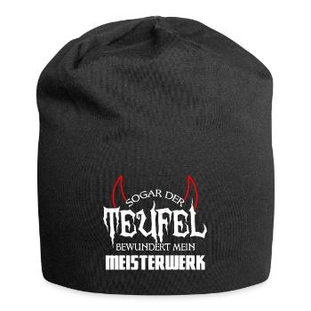 Teufel besser.PNG - Jersey-Beanie - Schwarz - Vorne