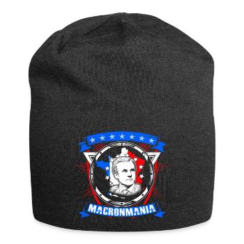 La France Emmanuel Macron Idée cadeau - Bonnet en jersey - charbon - Devant