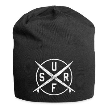 Surfen Used Look - Jersey-Beanie - Schwarz - Vorne