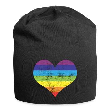 cœur - Bonnet en jersey - noir - Devant