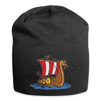 Wikinger - Jersey-Beanie - Schwarz - Vorne
