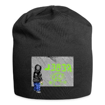 Rebell - Jersey-Beanie - Schwarz - Vorne