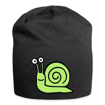 Schnecke 5.3 - Jersey-Beanie - Schwarz - Vorne