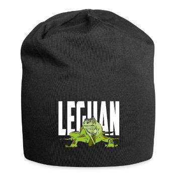 Leguan Iguana - Jersey-Beanie - Schwarz - Vorne