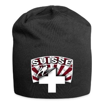 suisse ski jumping 02 t shirt skispringen - Jersey-Beanie - Schwarz - Vorne