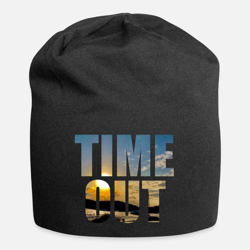 Time out time out - Jersey Beanie - black