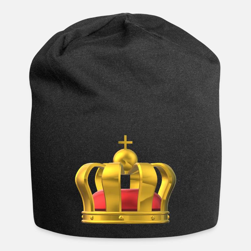 Krone - Jersey-Beanie - Schwarz