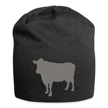 Kuh - Jersey-Beanie - Schwarz - Vorne