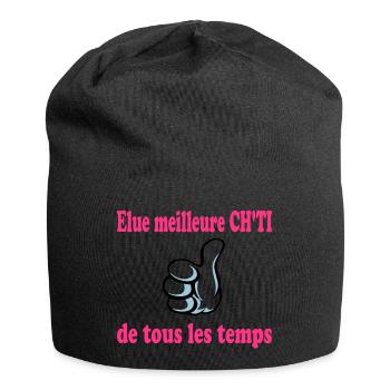 Elue meilleure ch'ti de tous les temps - Bonnet en jersey - noir - Devant