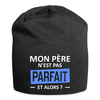 mon père n'est pas parfait et alors? - Jersey Beanie - black - Front