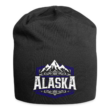 Alaska | Alaska typography - Jersey Beanie - black - Front