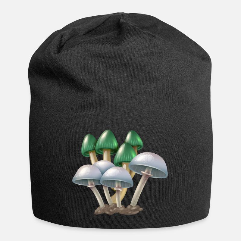 champignons purée de champignons - Bonnet en jersey - noir