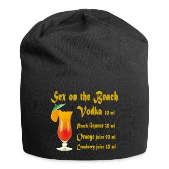 Cocktail "Sex On The Beach" - Jersey-Beanie - Schwarz - Vorne