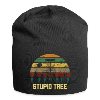 Disc Golf Stupid Tree Vintage Tee Frisbee Funny - Jersey Beanie - black - Front