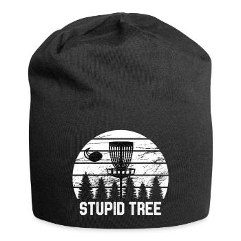 Disc Golf Stupid Tree Vintage Tee Frisbee Funny - Jersey Beanie - black - Front