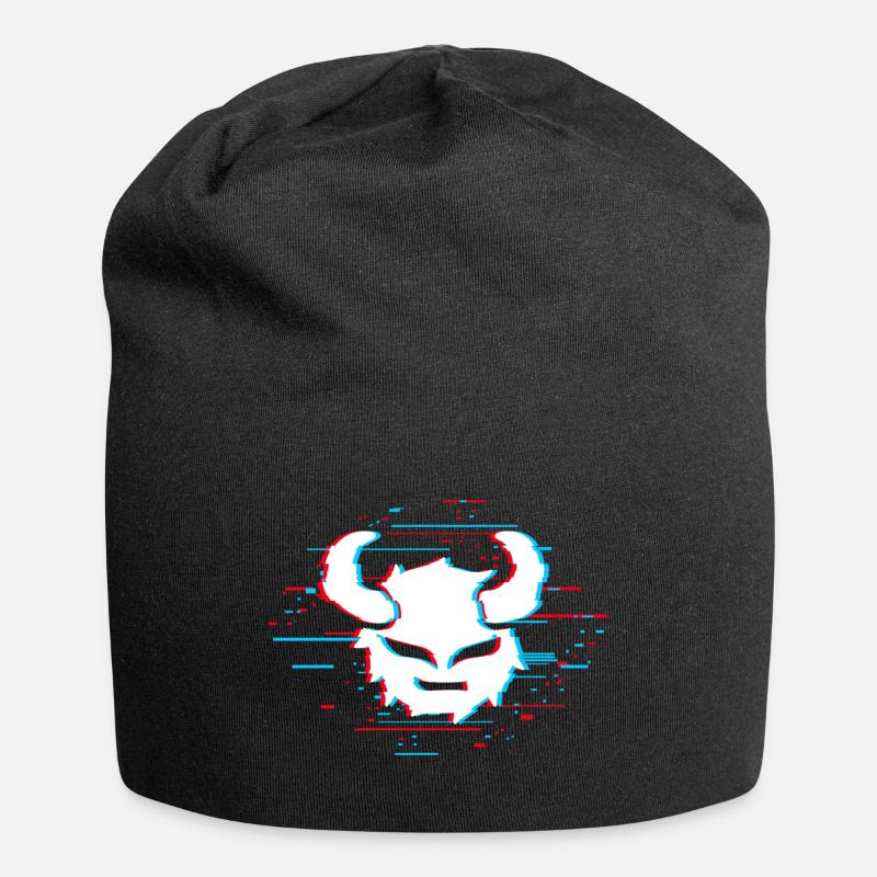 Glitched - Jersey Beanie - black