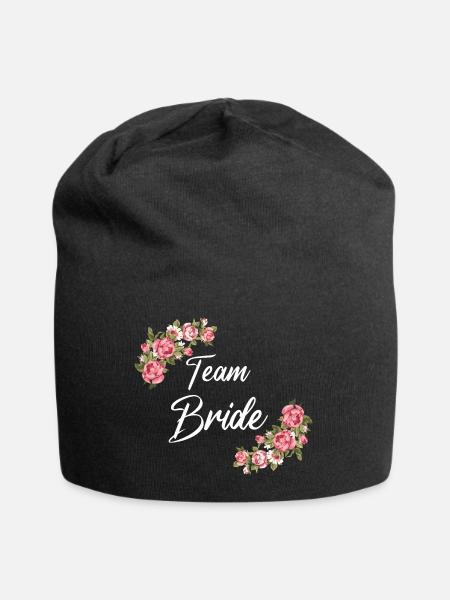 Team Bride JGA Junggesellinnenabschied Team Braut - Jersey-Beanie - Schwarz