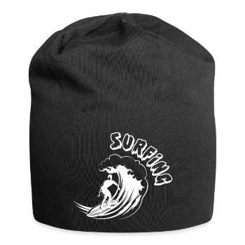 Vague Surf Surf Surf Surf Surfer - Bonnet en jersey - noir - Devant
