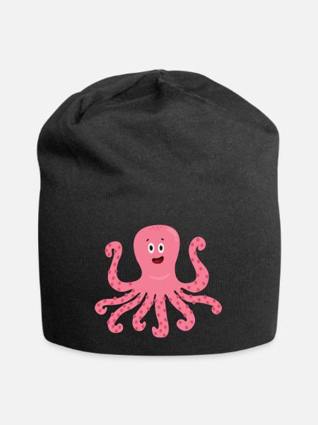 Oktopus - Jersey-Beanie - Schwarz