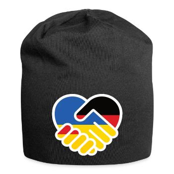 Solidarity Heart GermanyUkraine - Jersey Beanie - black - Front