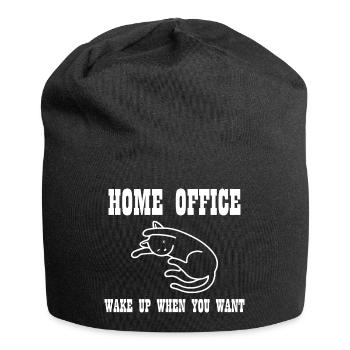 Travail de bureau à domicile - Bonnet en jersey - noir - Devant