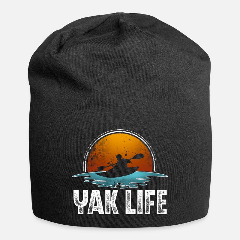 Kajak Kajakfahren - Jersey-Beanie - Schwarz