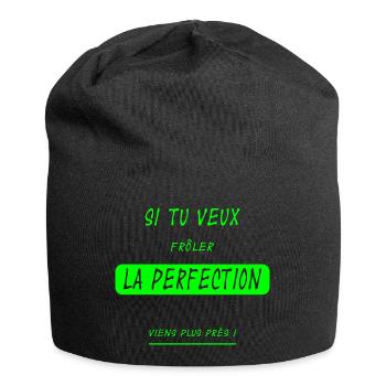 Si tu veux frôler la perfection... version flashy - Bonnet en jersey - noir - Devant