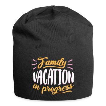 Familienurlaub im Gange Familienurlaub im Gange Ge - Jersey-Beanie - Schwarz - Vorne