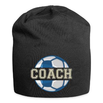 Trainer Trainer Trainer Fußball Sport - Jersey-Beanie - Schwarz - Vorne