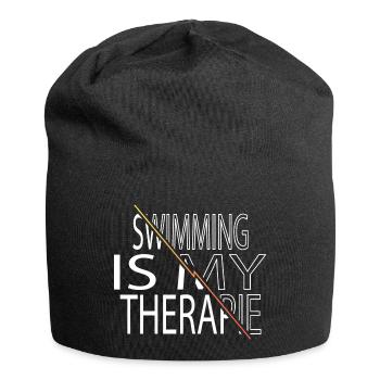 apnoe funny swimming bicycle bday statement - Jersey Beanie - black - Front