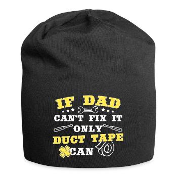 Klebeband duct tape Papa Heimwerker Bastler - Jersey-Beanie - Schwarz - Vorne