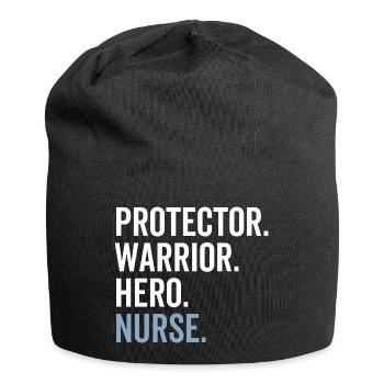 Protector Warrior Hero Nurse - Jersey Beanie - black - Front