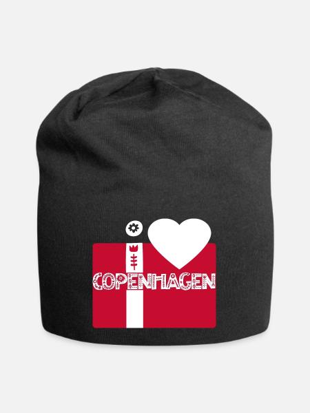 Kopenhagen - Jersey-Beanie - Schwarz