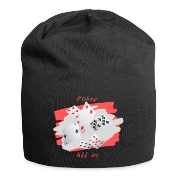 Poker All in - Bonnet en jersey - noir - Devant
