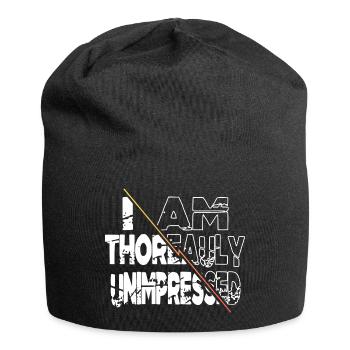 lover funny sayings books and wine birthday - Jersey Beanie - black - Front