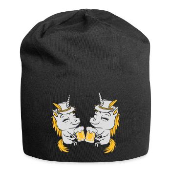 Bier Anstoßen Einhorn Team - Jersey-Beanie - Schwarz - Vorne