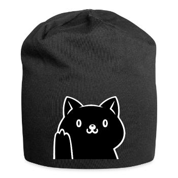 Adorable black cat - Jersey Beanie - black - Front