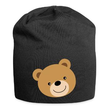 Ours en peluche Ours - Bonnet en jersey - noir - Devant