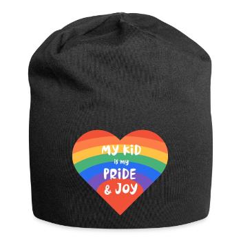 LGBTQ Shirt Herz Stolz Freude für stolze Eltern - Jersey-Beanie - Schwarz - Vorne