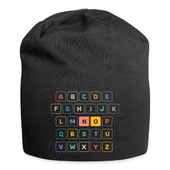 ABC Button NO - École maternelle préscolaire - Bonnet en jersey - noir - Devant