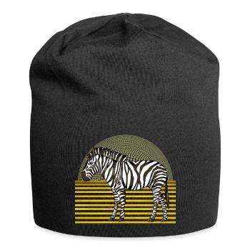 Zebra - Jersey-Beanie - Schwarz - Vorne