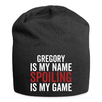 Gregory est mon nom Spoiler est mon jeu - Bonnet en jersey - noir - Devant