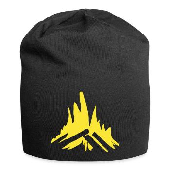 Lagerfeuer Camping Natur Wald Feuer Vektor 4 - Jersey-Beanie - Schwarz - Vorne