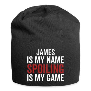 James ist mein Name Verderben ist mein Spiel - Jersey-Beanie - Schwarz - Vorne