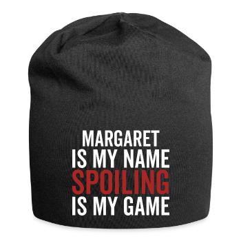 Margaret est mon nom Spoiler est mon jeu - Bonnet en jersey - noir - Devant