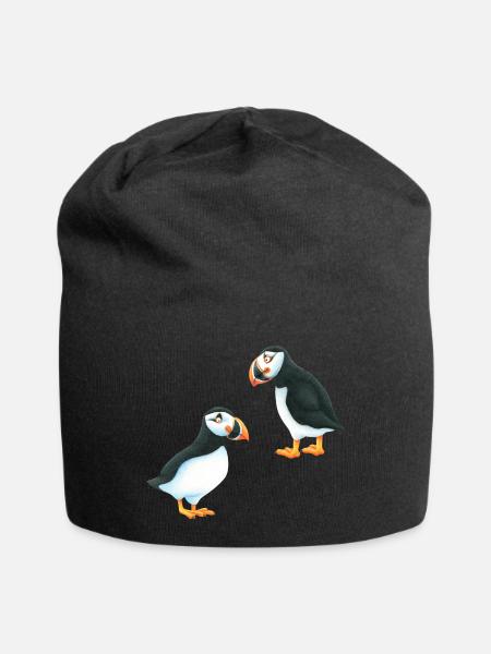 Papageitaucher - Jersey-Beanie - Schwarz