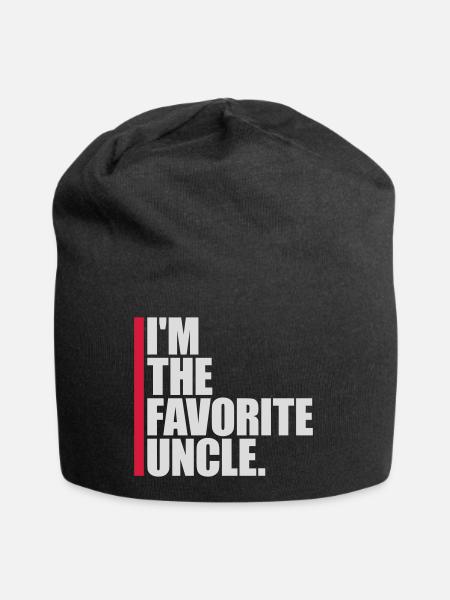 at The Favorite Uncle - Jersey Beanie - black