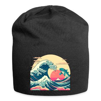 Wellenhai - Jersey-Beanie - Schwarz - Vorne