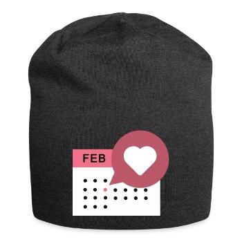Calendrier du cœur - Bonnet en jersey - charbon - Devant